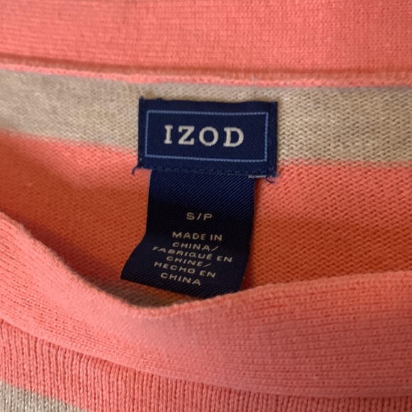 Pink/Brown Striped Izod Sweater - Picture 4 of 7